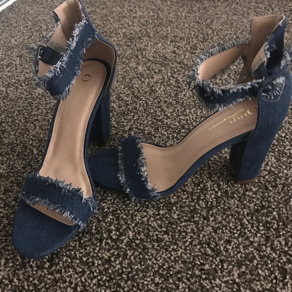 Denim heels size 10 from forever 21